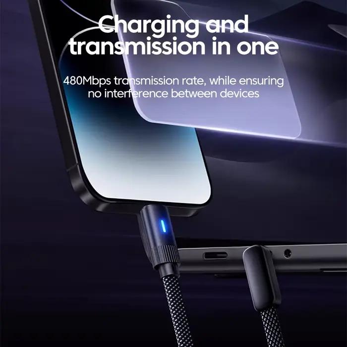Olaf 100W 90 ° Câble USB C de type C à type C