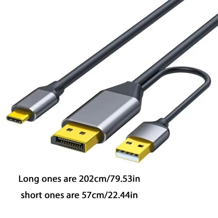 Câble DisplayPort vers USB C 4K @ 60Hz avec adaptateur de câble USB