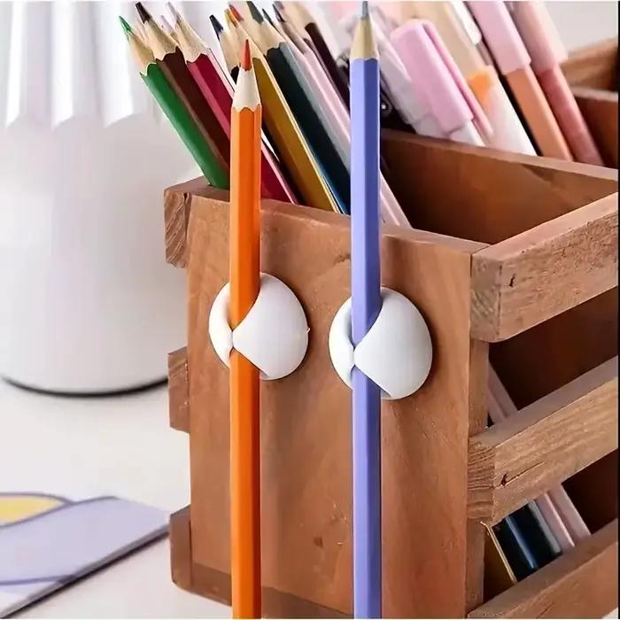 Lot de 6 clips de câble adhésif pour bureau