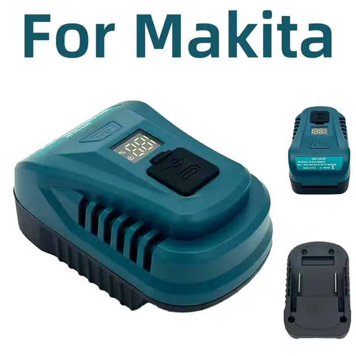 Le chargeur de batterie USB 100W prend en charge les technologies QC 3.0 et PD 3.0 pour charger les smartphones et est compatible avec les batteries Makita 18V/20V.