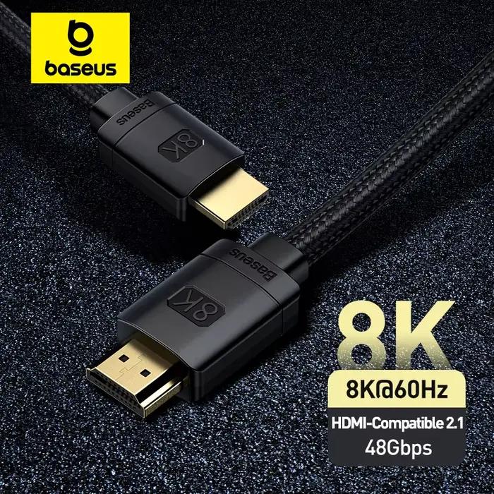 Câble Compatible HDMI Baseus pour Xiaomi Mi Box 48Gbps numérique pour PS5 PS4 8K 2.1 4K 2.0 répartiteur