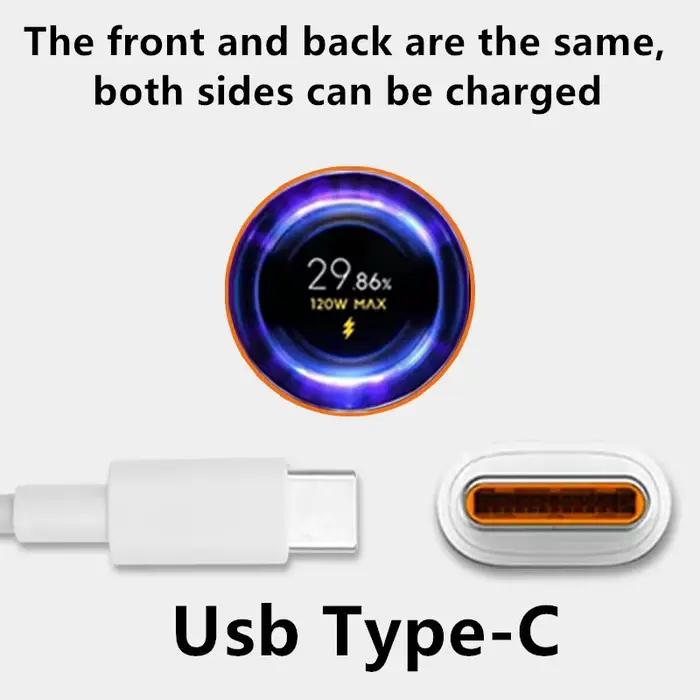 Pour XIAOMI Original 120W USB câble de chargement Turbo rapide mi 15 Pro 14 13 12 11 6A 67W