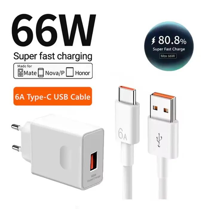 Chargeur USB Super Rapide 66W pour iPhone Samsung Xiaomi Huawei - Compatible QC 3.0 - Sécurité Garantie - Portable & Universel