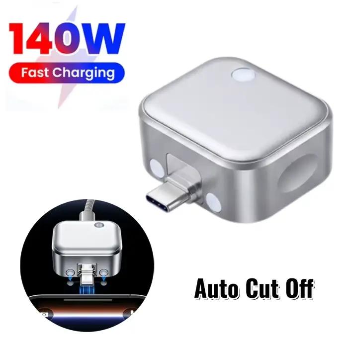 Adaptateur de chargeur USB C 140W à déconnexion automatique pour une charge nocturne sécurisée