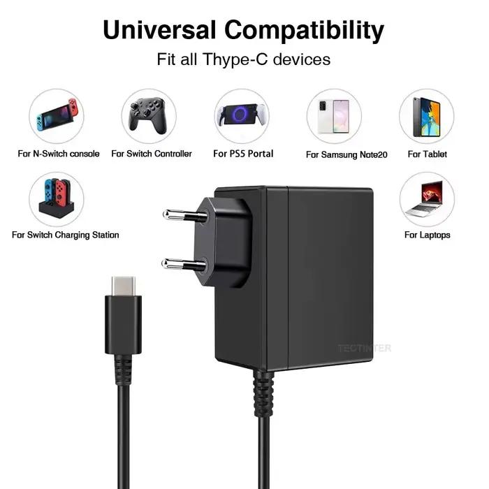 Adaptateur secteur pour Nintendo Switch & Switch 2