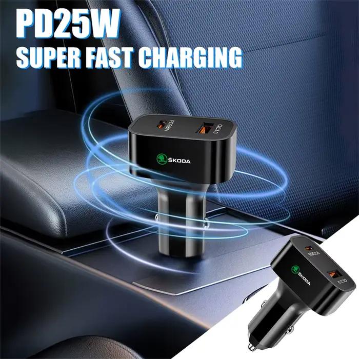 Chargeur de voiture PD 25W QC3.0