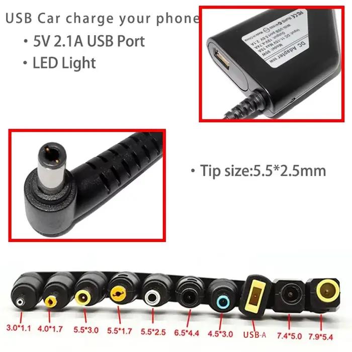 Chargeur de voiture 19V 4.74A 90W