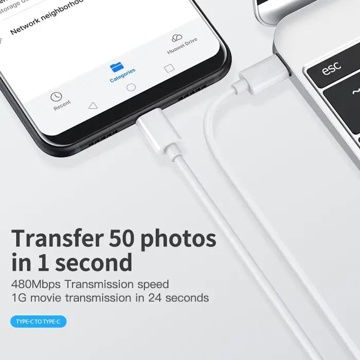 Câble USB C vers Type C 65W 5A