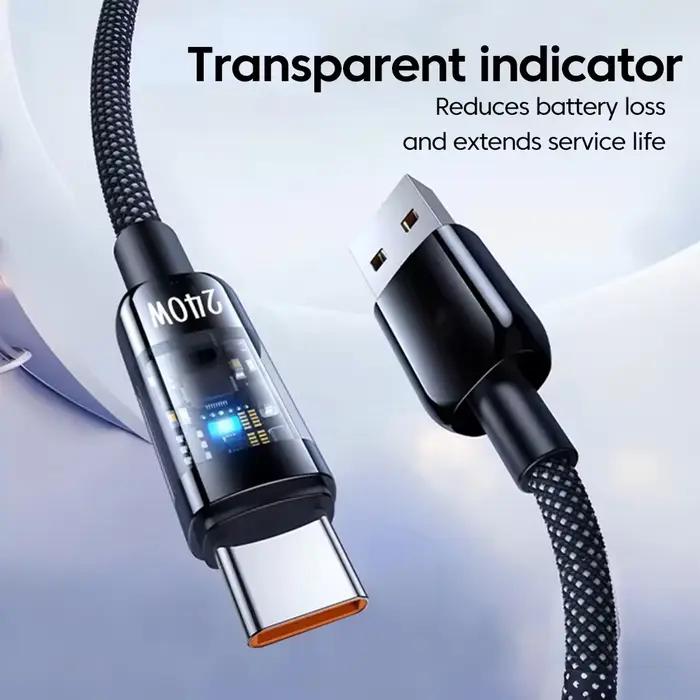 NNBILI – câble de données USB A vers Type-C 240W pour téléphone portable