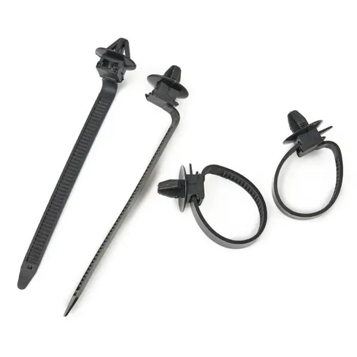 Attaches de câble noires en Nylon pour voiture