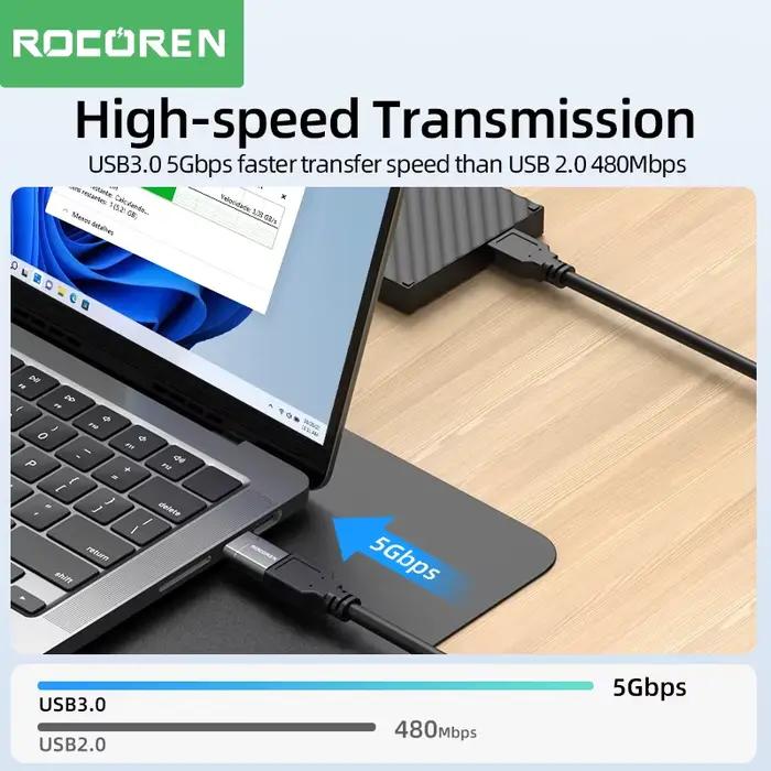Adaptateur USB Type C OTG pour Transfert de Données Rapide Compatible avec Macbook Samsung S22 S20 Xiaomi Blanc Jaune Orange