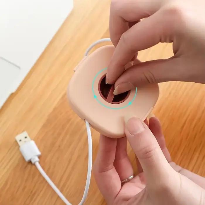 Enrouleur de câble USB rond Portable