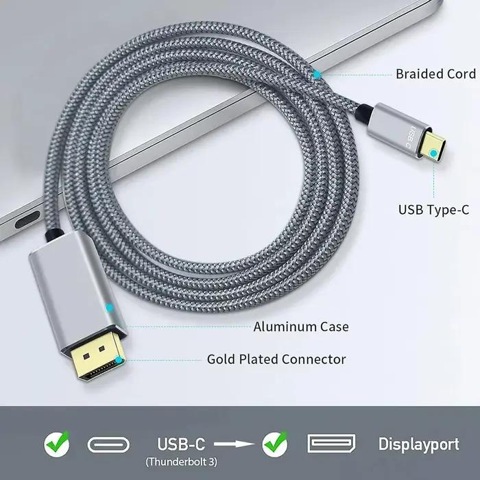 Câble convertisseur USB C vers DisplayPort unidirectionnel type-c