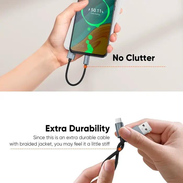 CableCreation Câble USB A vers Micro USB 2.4A charge rapide transfert de données haute vitesse câble tressé en nylon résistant compatible avec PS4 Kindle Android smartphone Raspberry Pi appareil photo