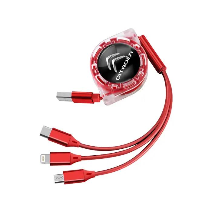 Câble de chargement Micro USB Type C 3 en 1
