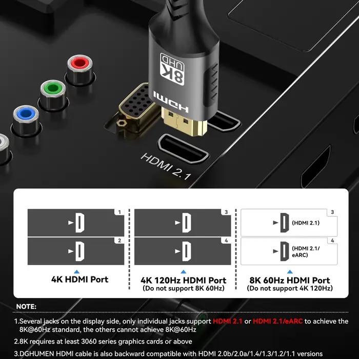 Câble HDMI 2.1 FDBRO 8K @ 60Hz 4K @ 120Hz
