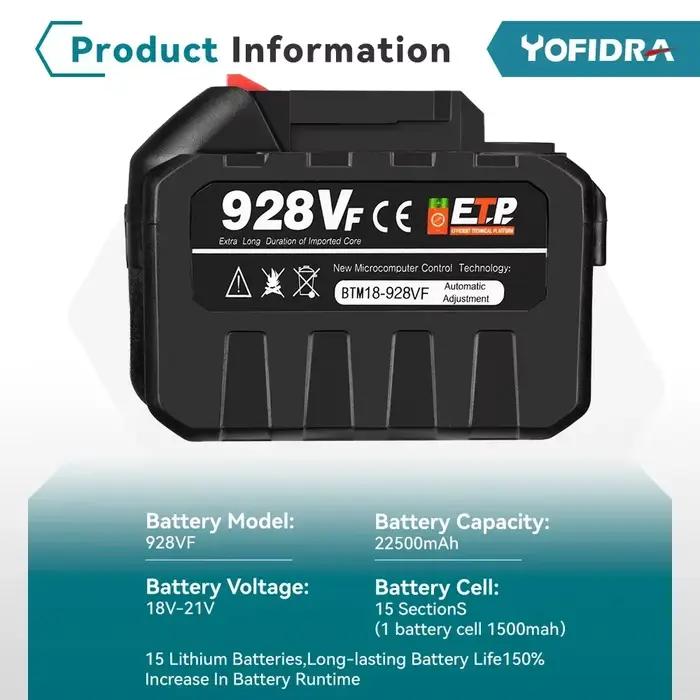 Batterie Rechargeable YOFIDRA 22500 mah 15000 mah