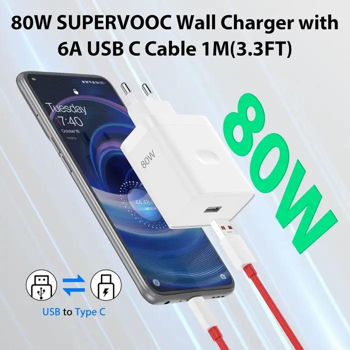 Chargeur mural rapide OnePlus 80W SuperVOOC EU