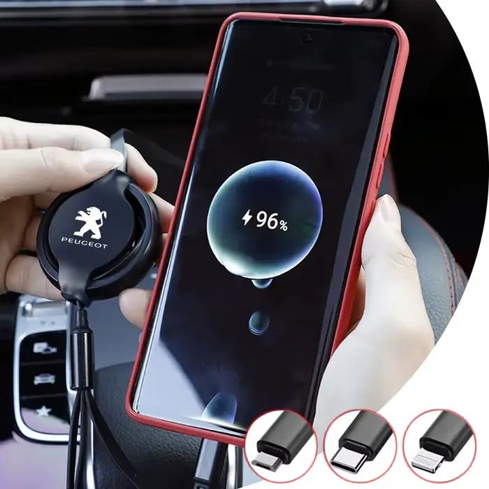 Câble de charge rapide USB Type C pour intérieur de voiture