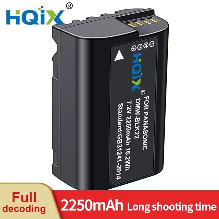 HQIX pour Panasoinc GH6 GH7 DC-S5 GH5II Lumix S5II S5IIX S5M2X G9II caméra DMW-BLK22 chargeur batterie