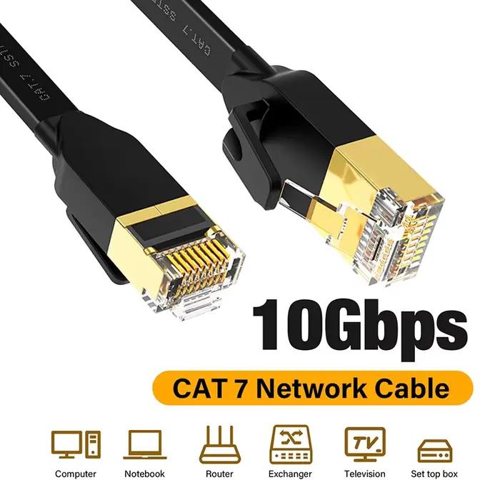 Câble Ethernet 10 Gigabit Cat6 Cat7 Lan 3m 5m 10m 20m 30m Cat 6 7 RJ 45 fil réseau plat STP paire torsadée cordon de raccordement haute vitesse