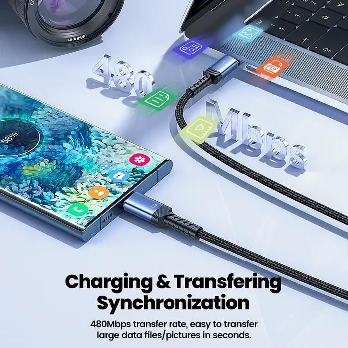 Toocki-Câble USB Type-C PD 100W