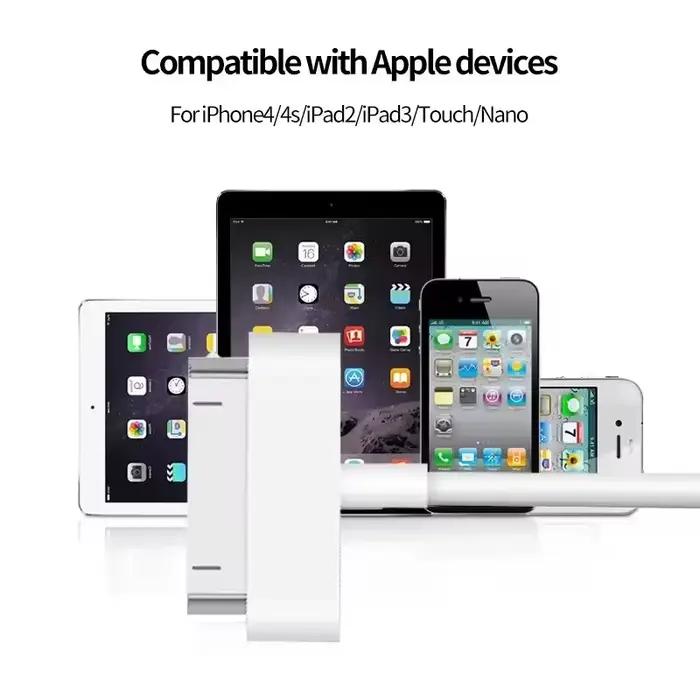 Câble USB 30 broches pour charge rapide iPhone 4S 4 3GS 3G iPad 1 2 3 iPod Nano iTouch