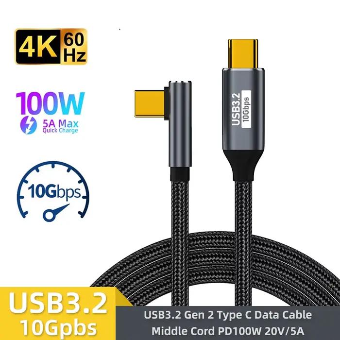 Câble USB C 3 Gen2 10Gbps pour charge rapide et transfert de données rapide MacBook Pro Samsung Xiaomi