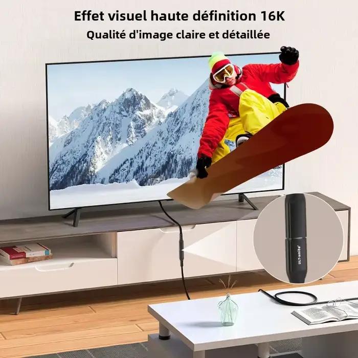 Câble d'extension Thunderbolt 5 240W 120Gbps pour charge rapide et transfert de données ultra-rapide ordinateur portable moniteur PC occasions professionnelles