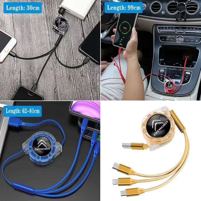 Câble de chargement Micro USB Type C 3 en 1