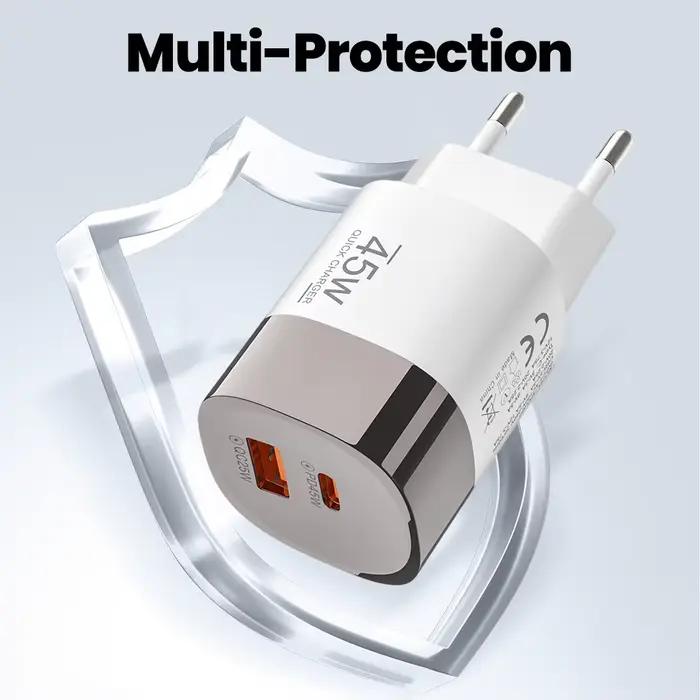 Chargeur USB 45W à charge rapide
