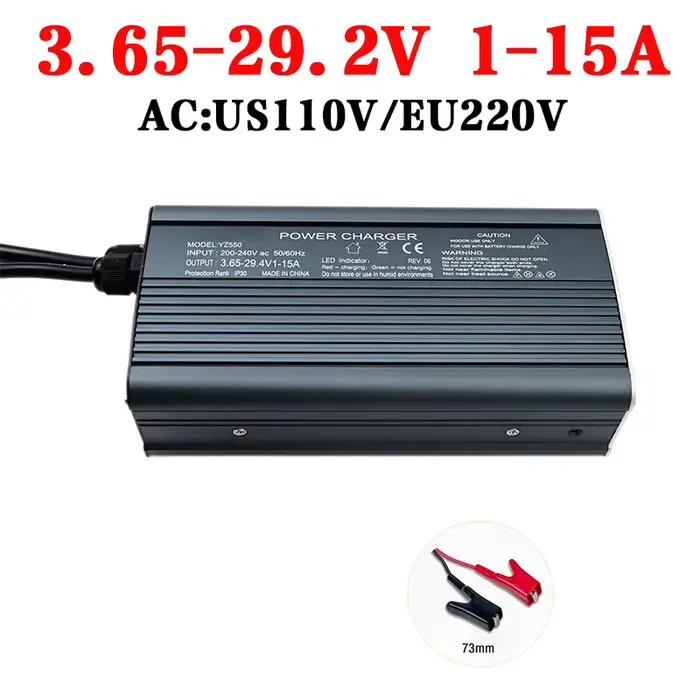 Chargeur Lifepo4 29.2V 14.6V 5A 10A 20A AC100-240V pour réseau