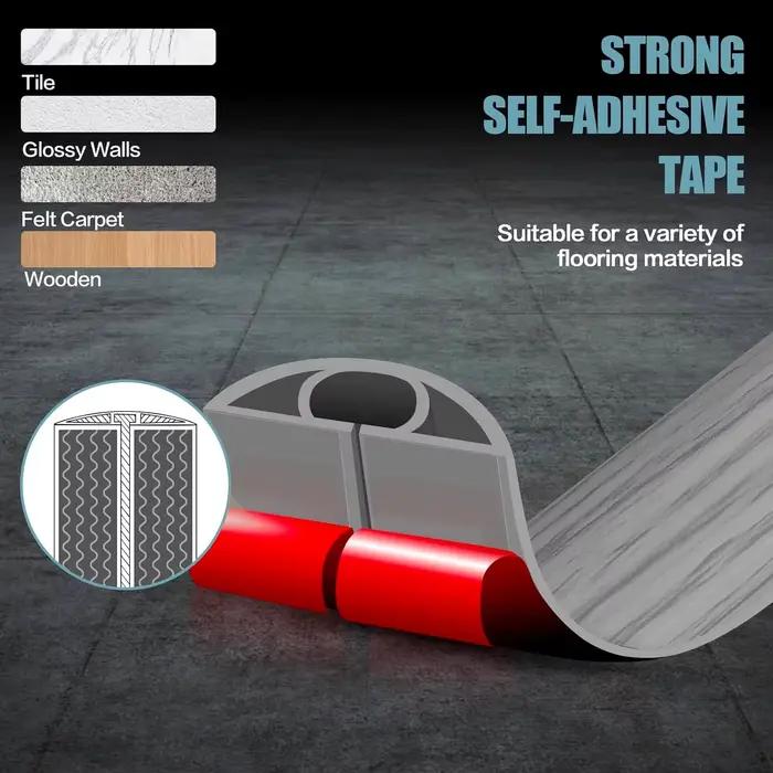 1PC 2m/78.74 pouces Canalisation de câbles de sol flexible