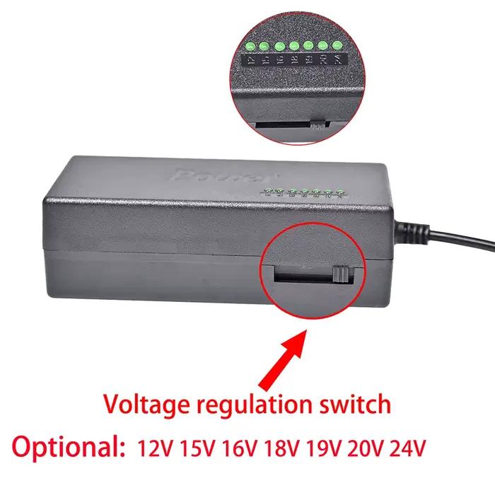 Adaptateur secteur universel pour ordinateur portable 65W 12V 15V 16V 18V 19V 2.37A 3.42A 20V 3.25A 24V Chargeur pour Toshiba Hp Asus Acer Sony Lenovo