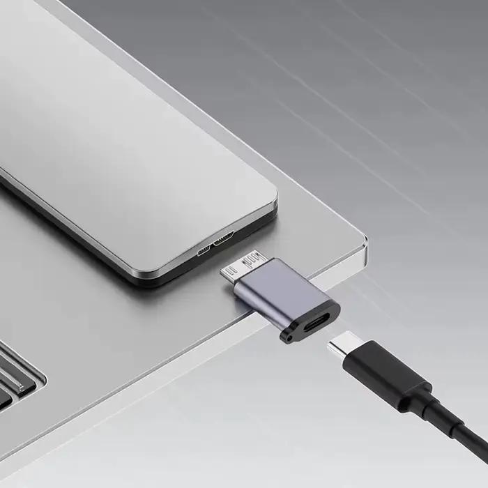 Adaptateur USB C 3.0 Micro B mâle vers Type C femelle