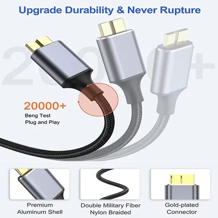 Câble USB C vers Micro B Type C vers USB 3.0