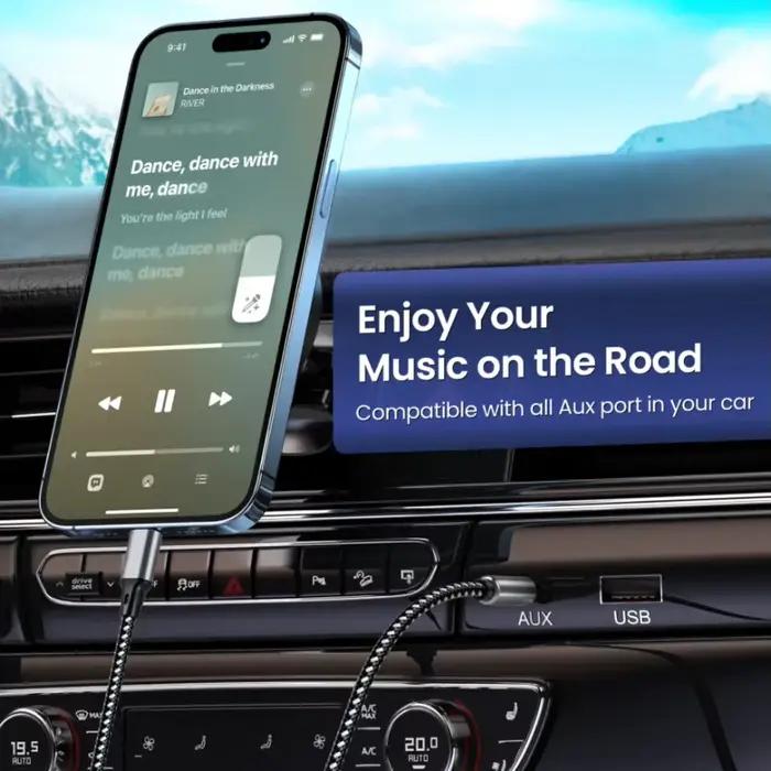 Câble DAC Audio USB-C à Jack 3.5mm de haute qualité pour téléphone casque voiture musique et micro haute-fidélité occasionnelle