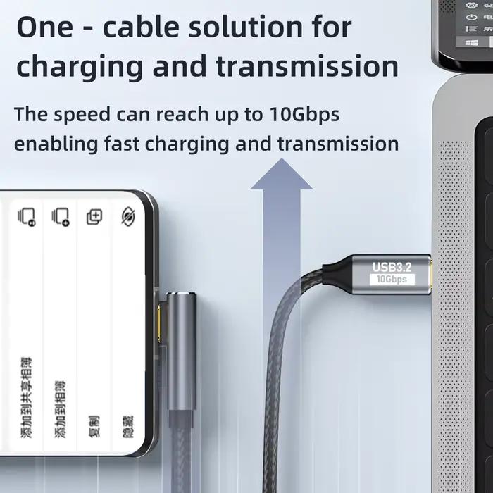 Câble USB C 3 Gen2 10Gbps pour charge rapide et transfert de données rapide MacBook Pro Samsung Xiaomi