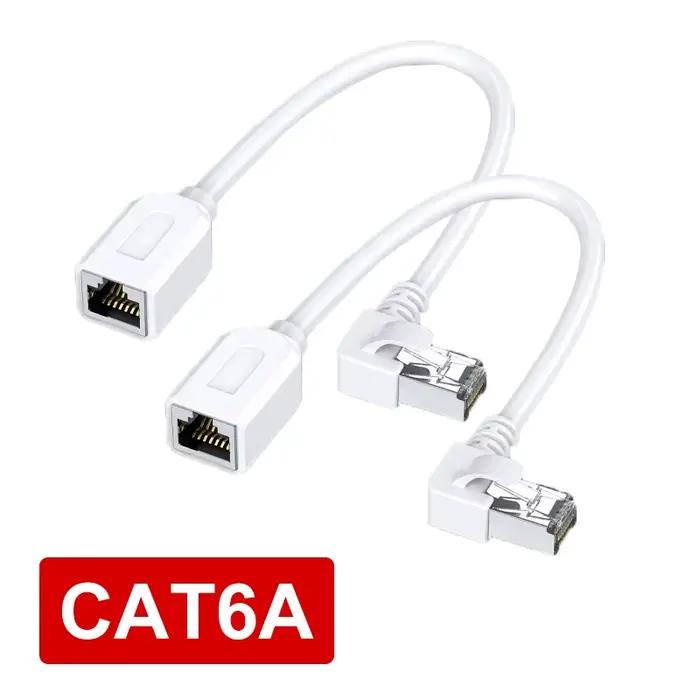 Câble Ethernet à 90 degrés universel Gigabit Cat6 mâle vers femelle rallonge réseau fil d'extension cuivre pure pour connexion réseau professionnelle et domestique