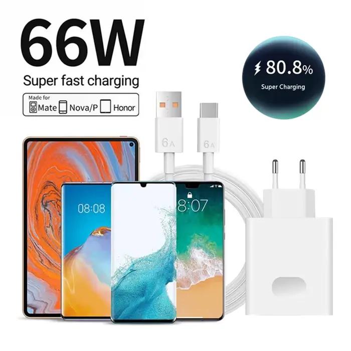 Chargeur USB Super Rapide 66W pour iPhone Samsung Xiaomi Huawei - Compatible QC 3.0 - Sécurité Garantie - Portable & Universel