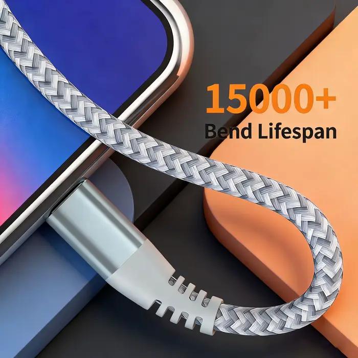 Câble de données de type C vers Lightning en nylon tressé