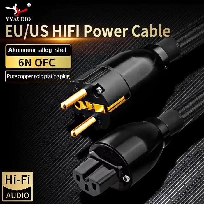 Câble d'alimentation HIFI YYAUDIO 6N OFC en cuivre pur pour amplificateurs et haut-parleurs occasions spéciales