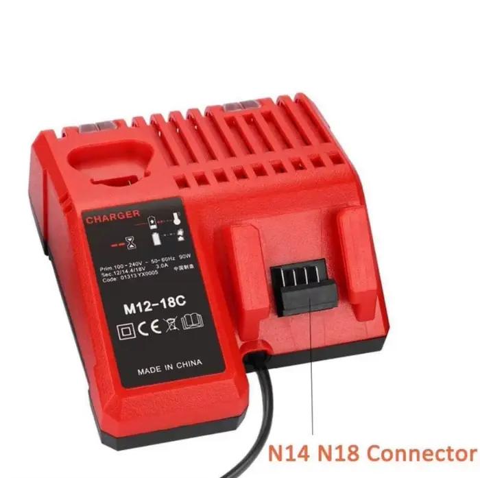 Chargeur de batterie Li-ion m--12-18C pour Milwaukee 12 V 14.4V 18V C1418C 48-11-1815/1828/1840