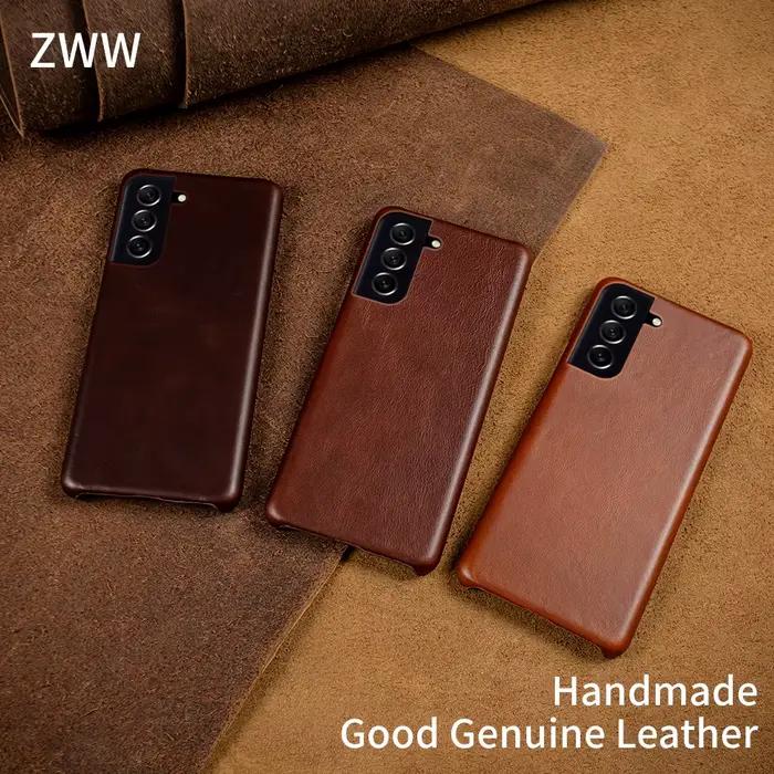 Étuis en cuir véritable faits à la main pour Samsung Galaxy S21 FE S20 S20FE 5G S20Plus