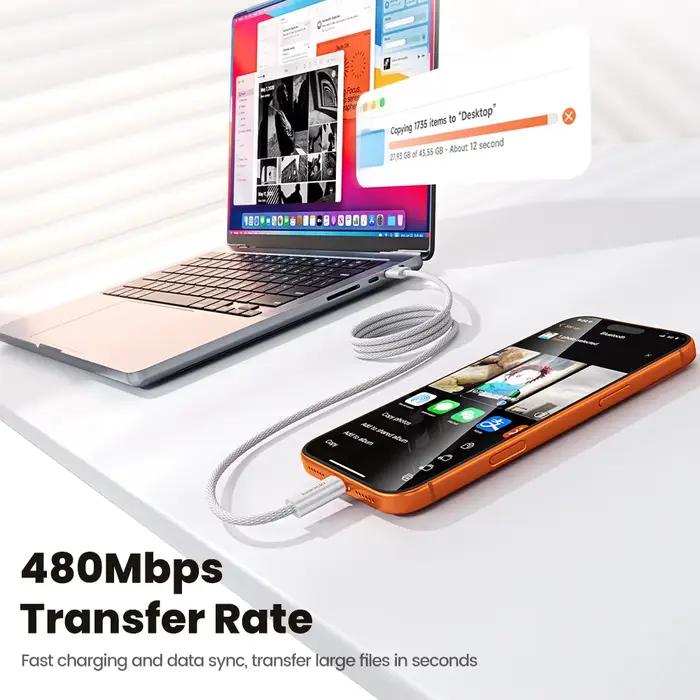 Toocki-Câble SnapUSB de Type C 66W