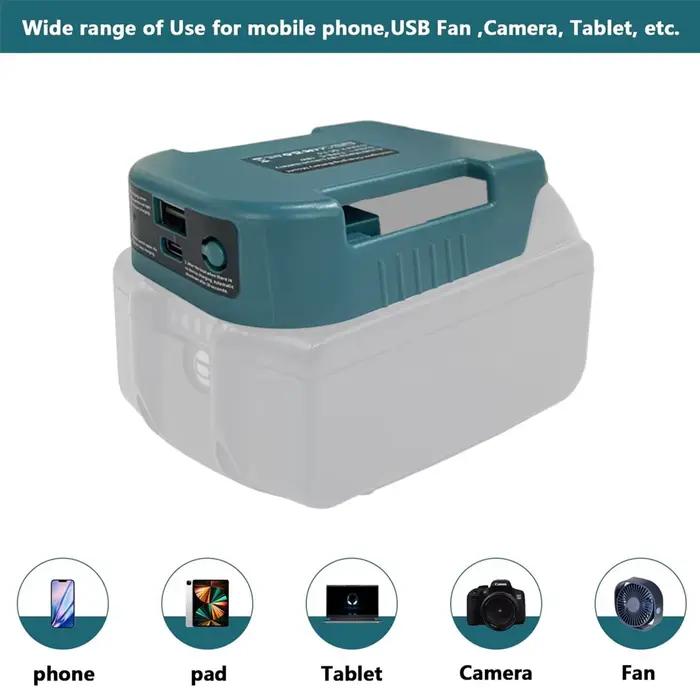 1 pièce pour Makita 18V avec USB avec support de batterie type-c