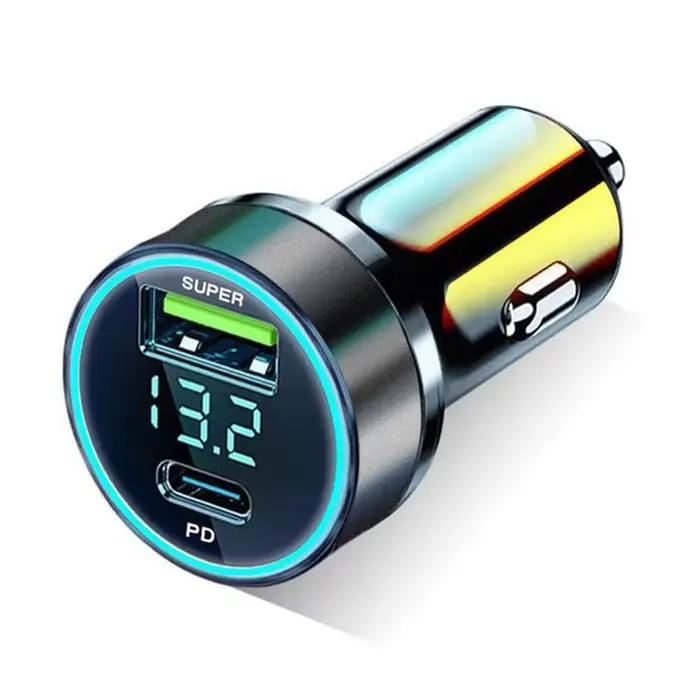 Chargeur de Voiture USB Super Rapide 120W Compatible iPhone 14 Pro Max Samsung S23 Entretien Facile Pour Conduire Connectée