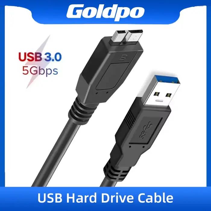 Câble de disque dur USB 3.0 Micro B pour disque dur externe cordon de données USB 3.0 portable WD Hitachi Lacie Seagate Toshiba 0.5m 1m connexion rapide et fiable