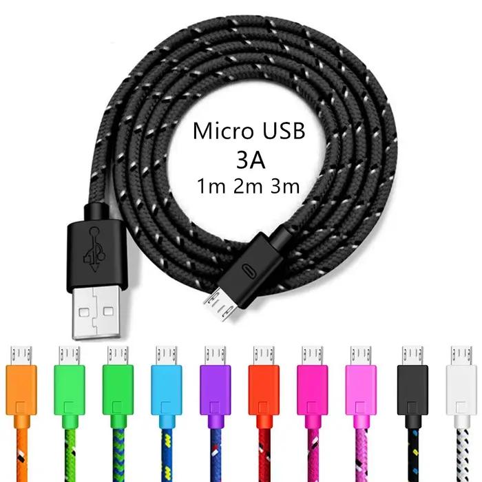 Câble Micro USB 2.4A tressé en Nylon