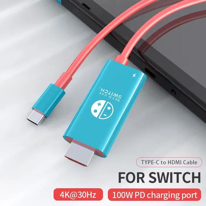 Câble USB C vers FHD 4K pour Switch/Switch 2